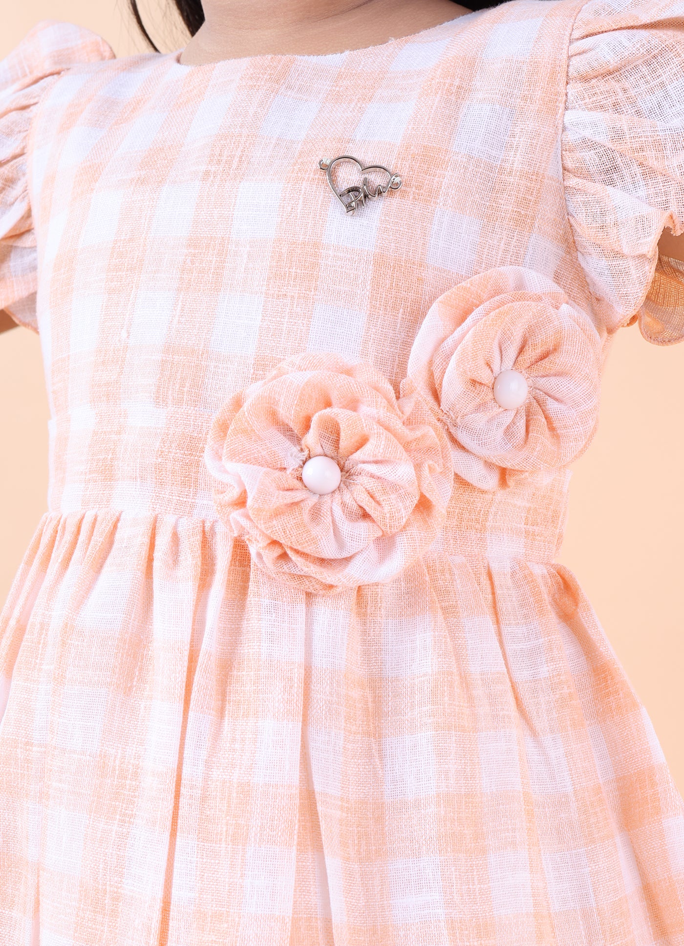 Sweet Gingham Bloom Frock