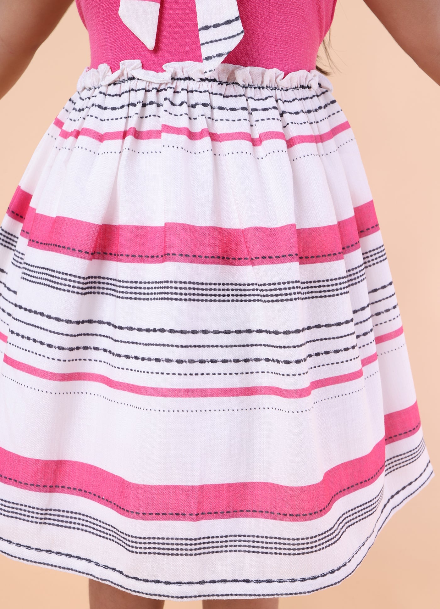 Printed Casual Bow Dress