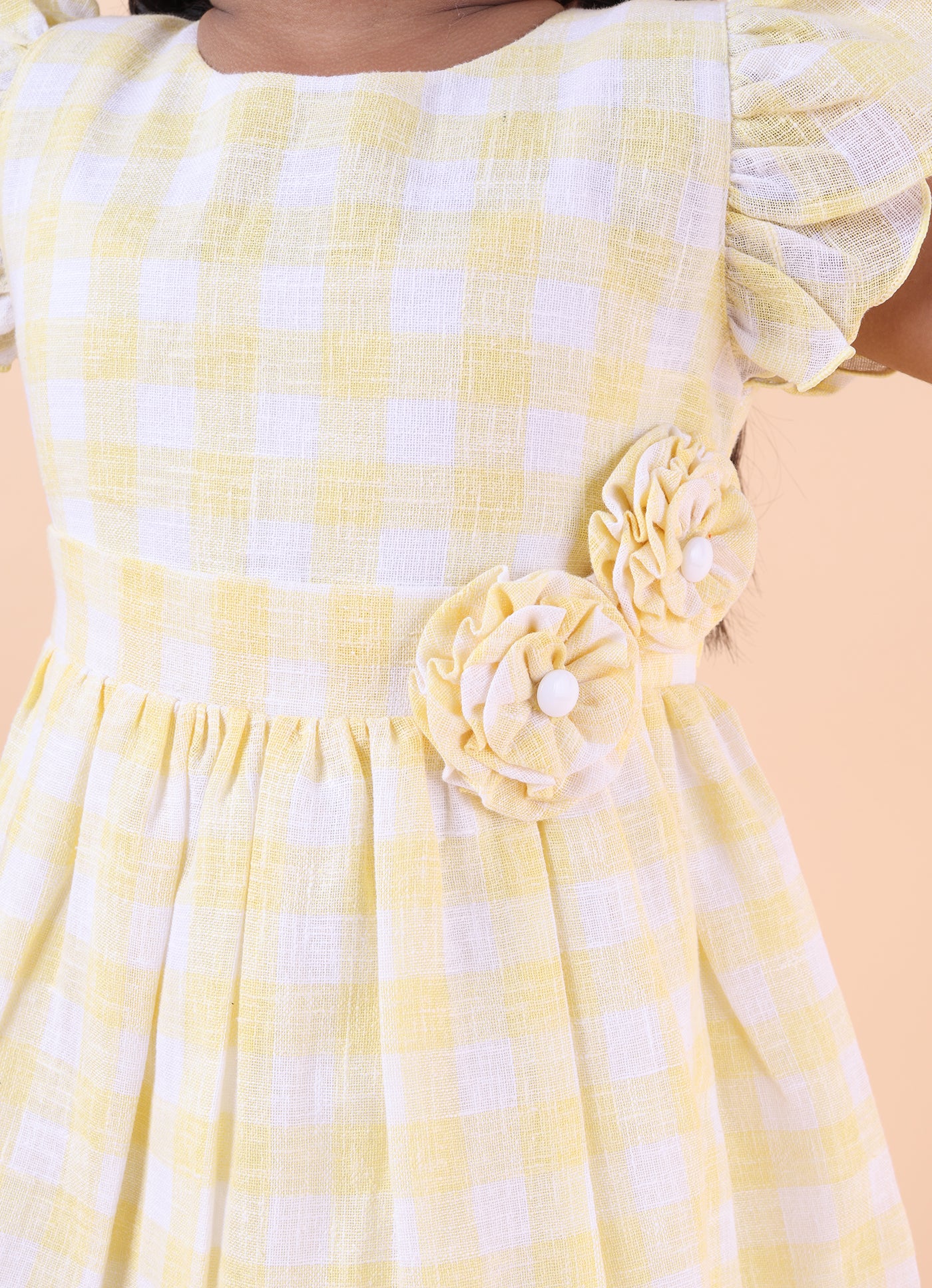 Sweet Gingham Bloom Frock