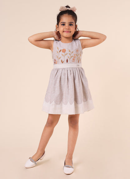 Linen Embroidery Dress
