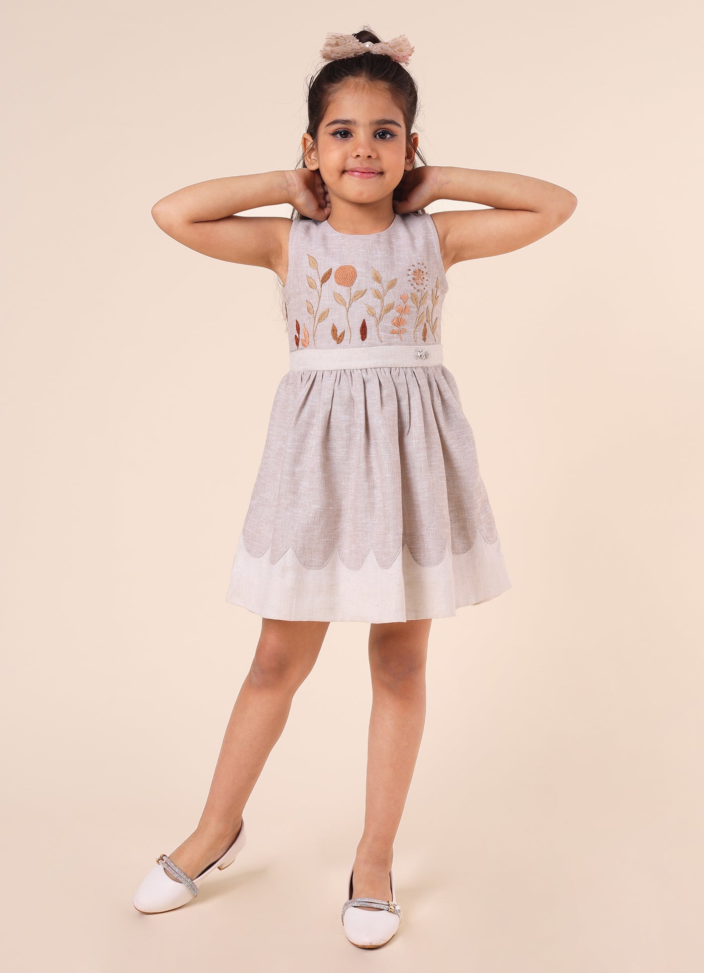 Linen Embroidery Dress