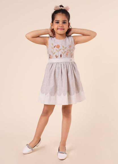 Linen Embroidery Dress