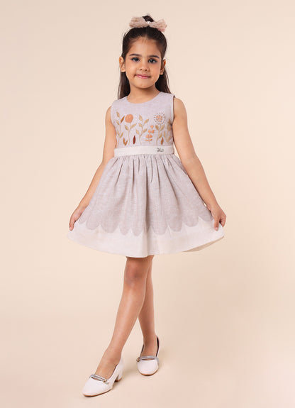 Linen Embroidery Dress