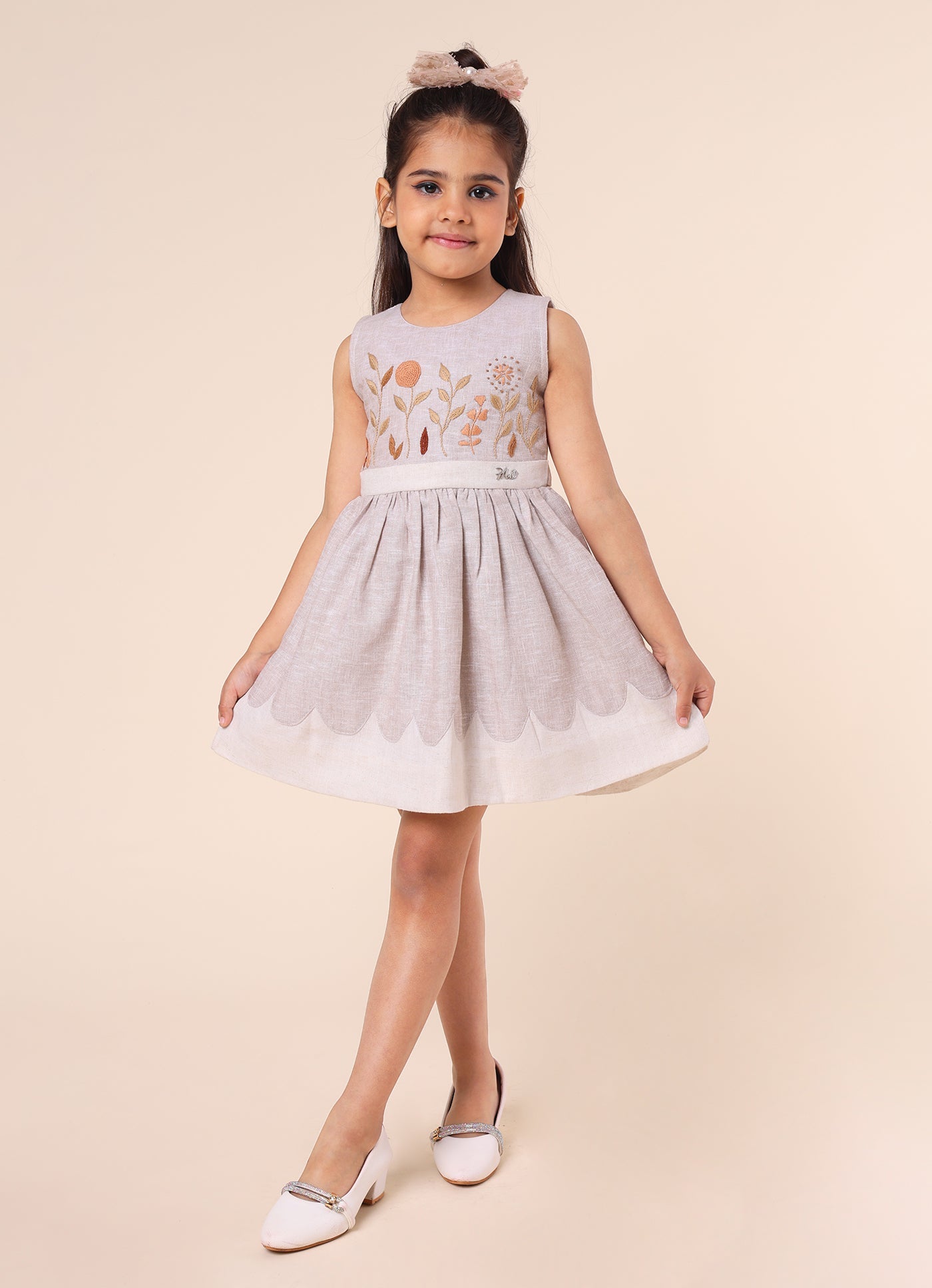 Linen Embroidery Dress