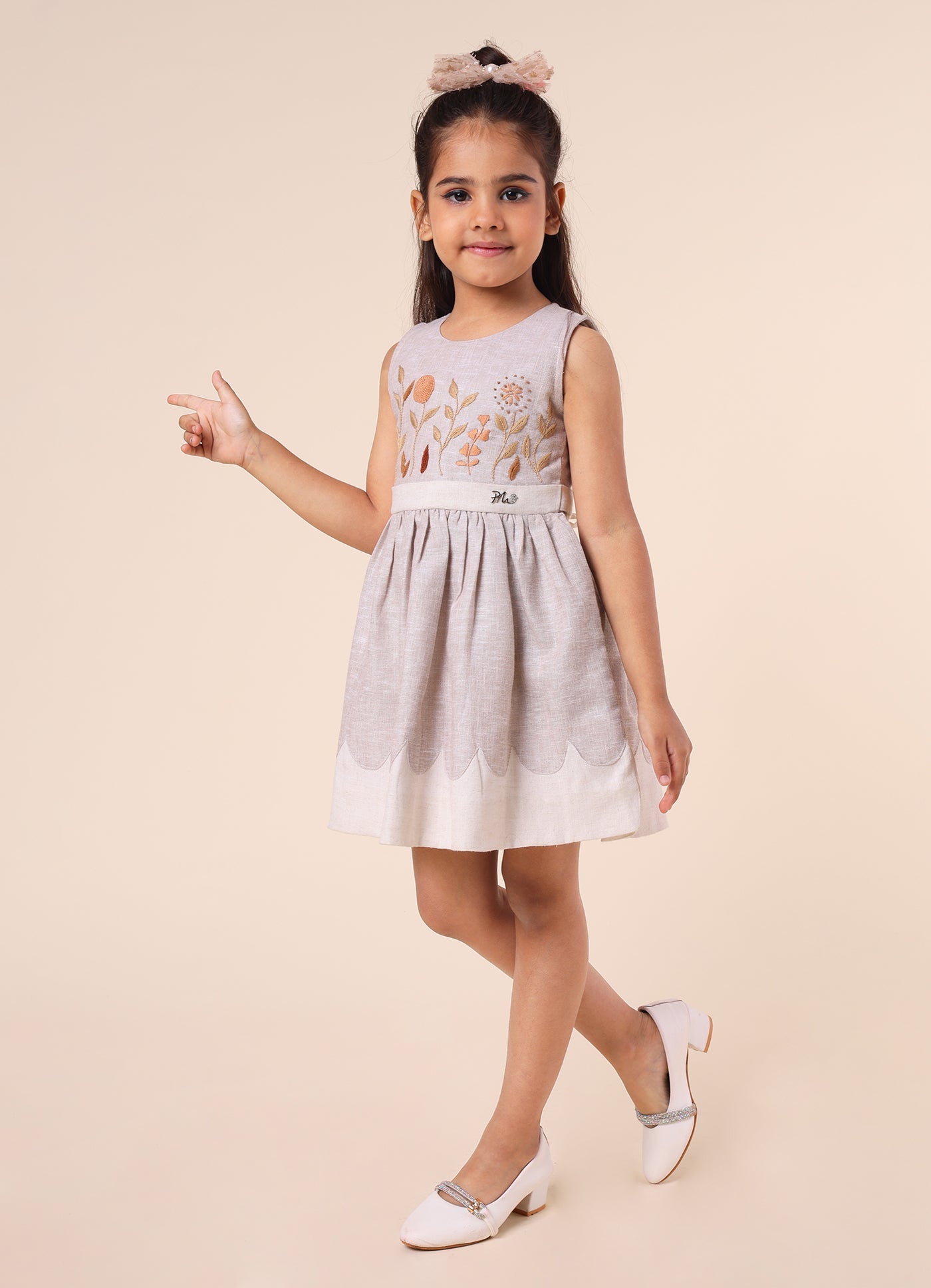 Linen Embroidery Dress