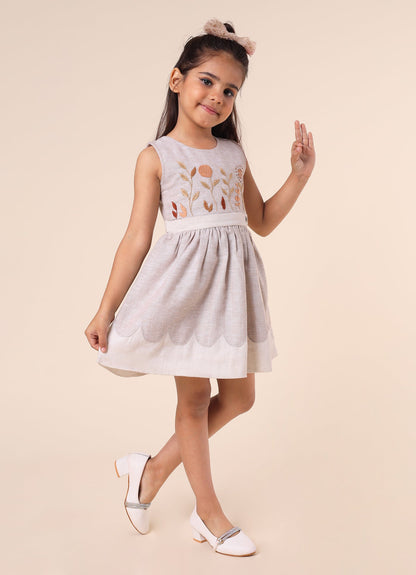 Linen Embroidery Dress