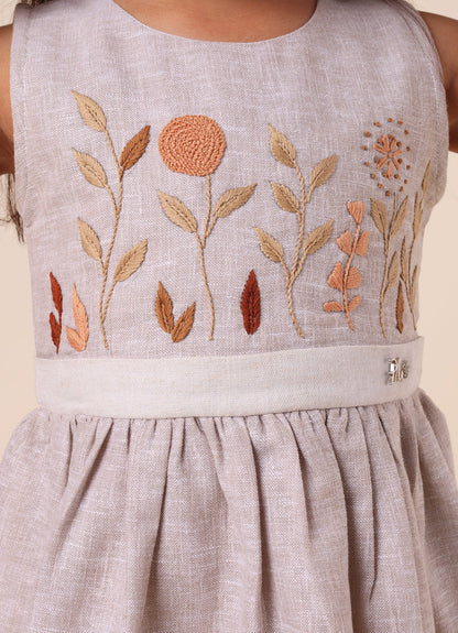Linen Embroidery Dress