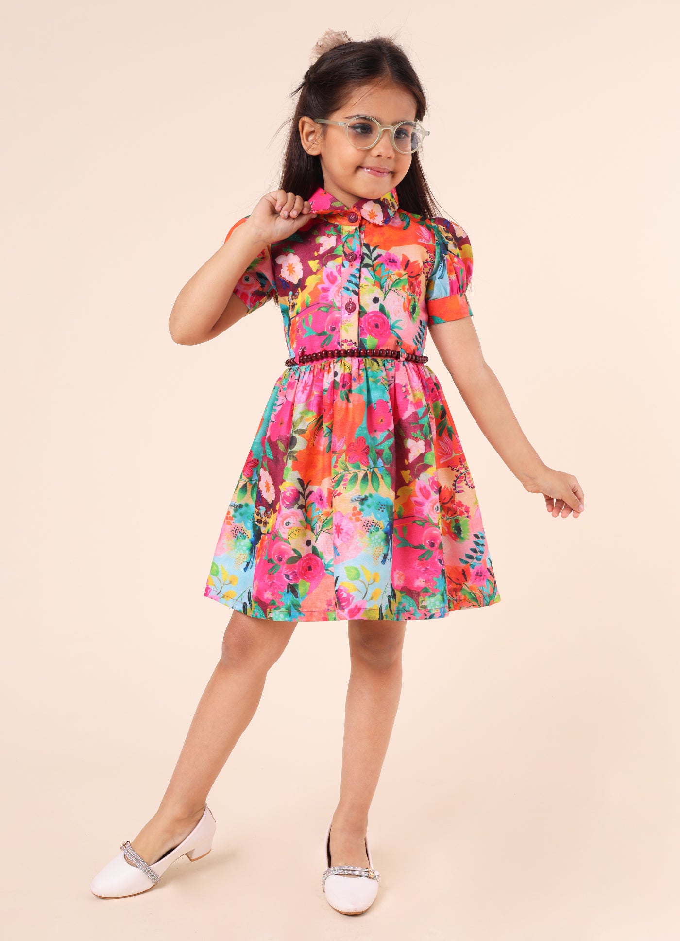 Tropical Bloom Shirt Dress