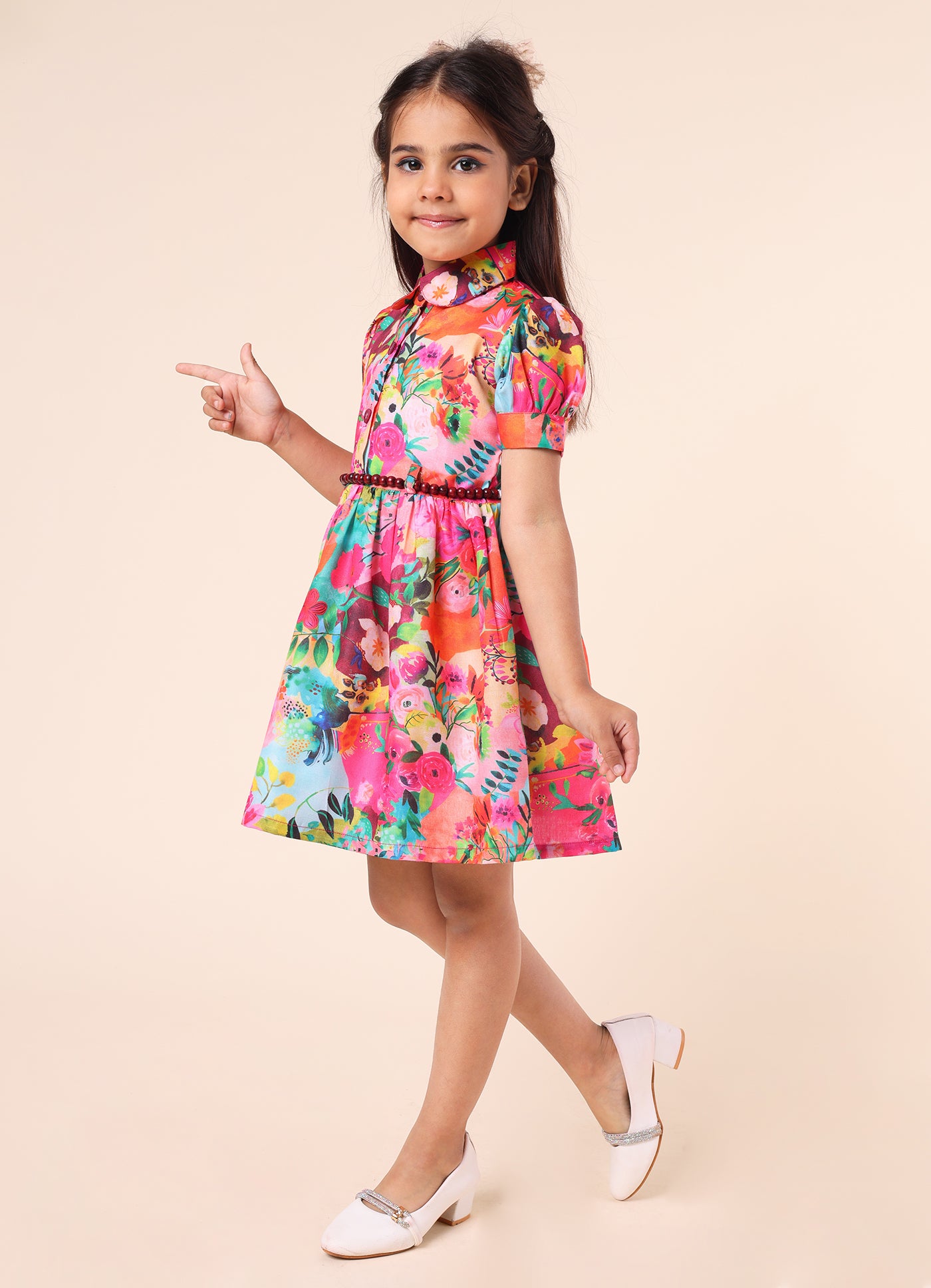 Tropical Bloom Shirt Dress