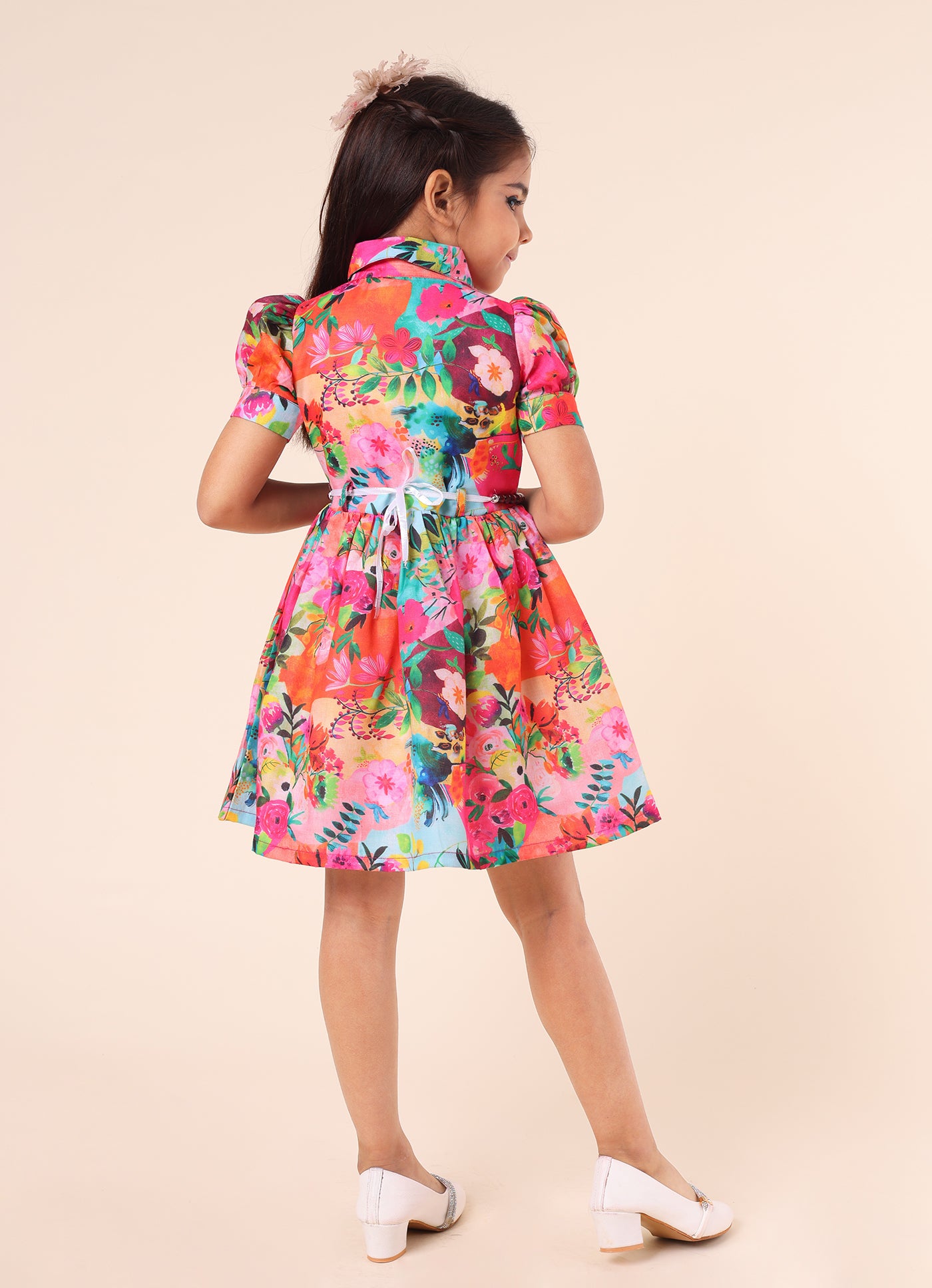 Tropical Bloom Shirt Dress