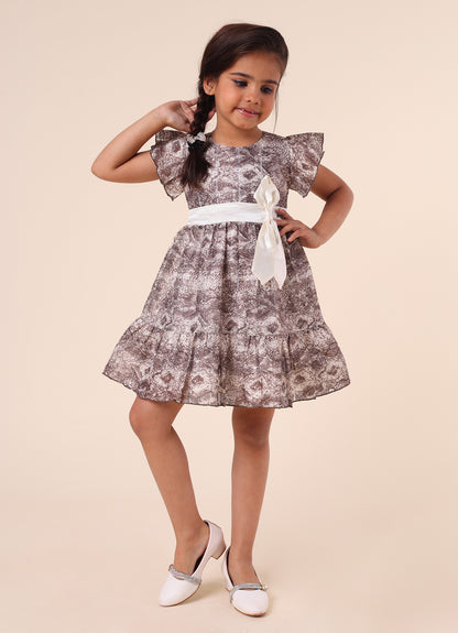 Party Wear Dress with Bow