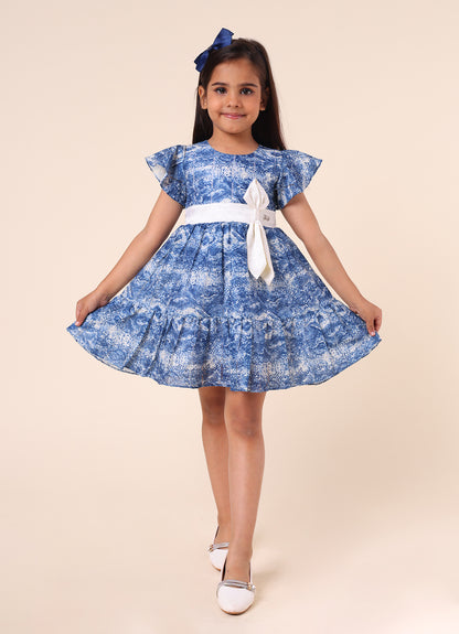 Party Wear Dress with Bow