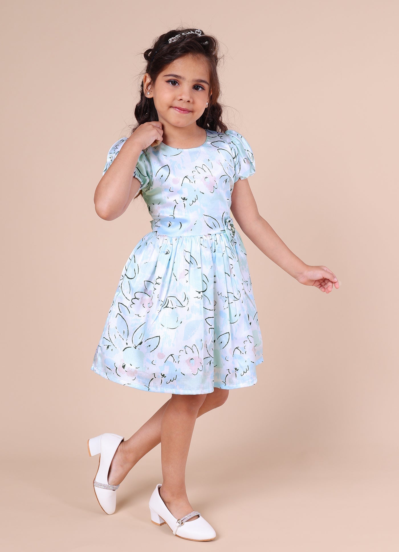 Abstract Floral Printed Dress