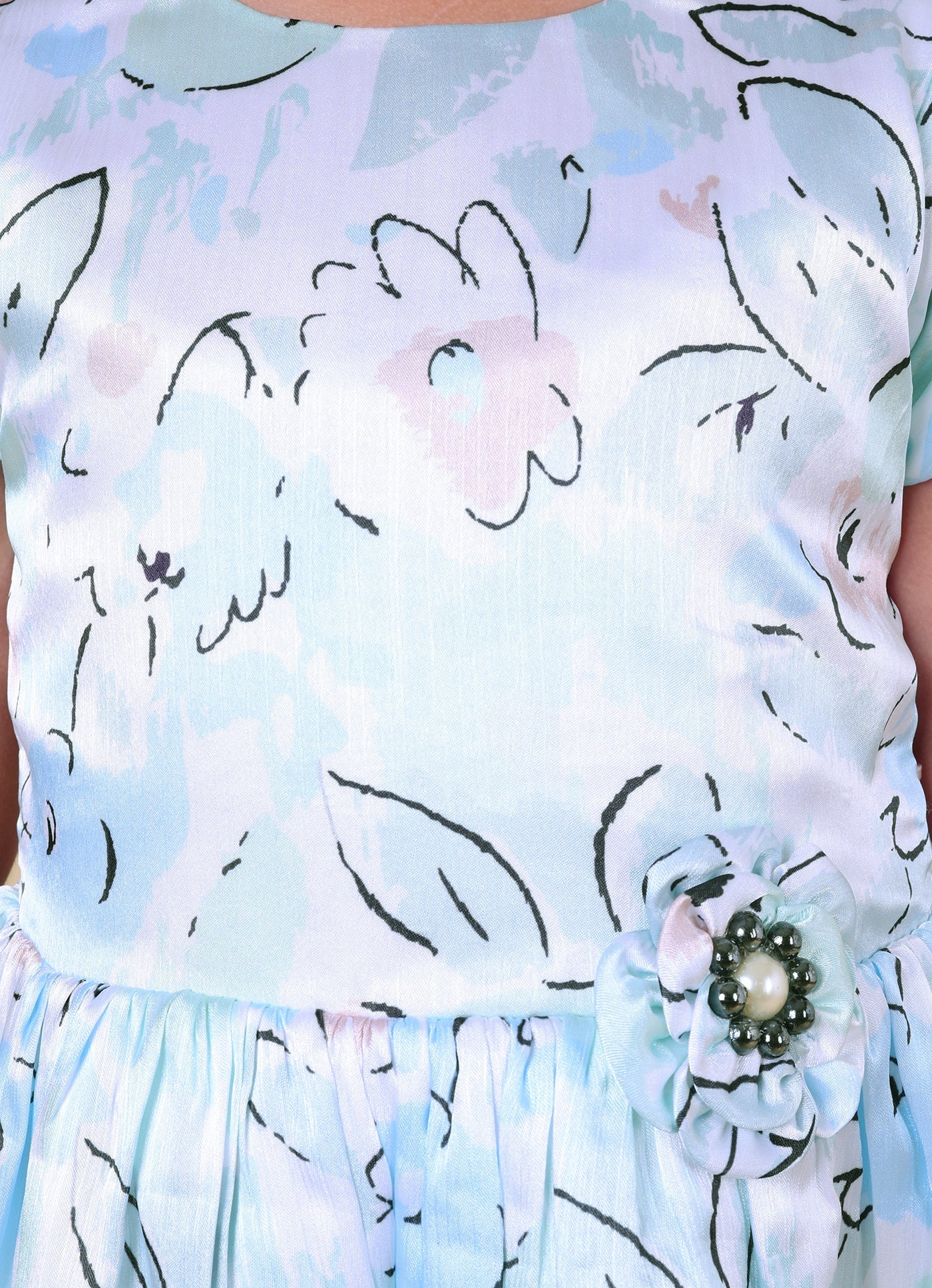 Abstract Floral Printed Dress