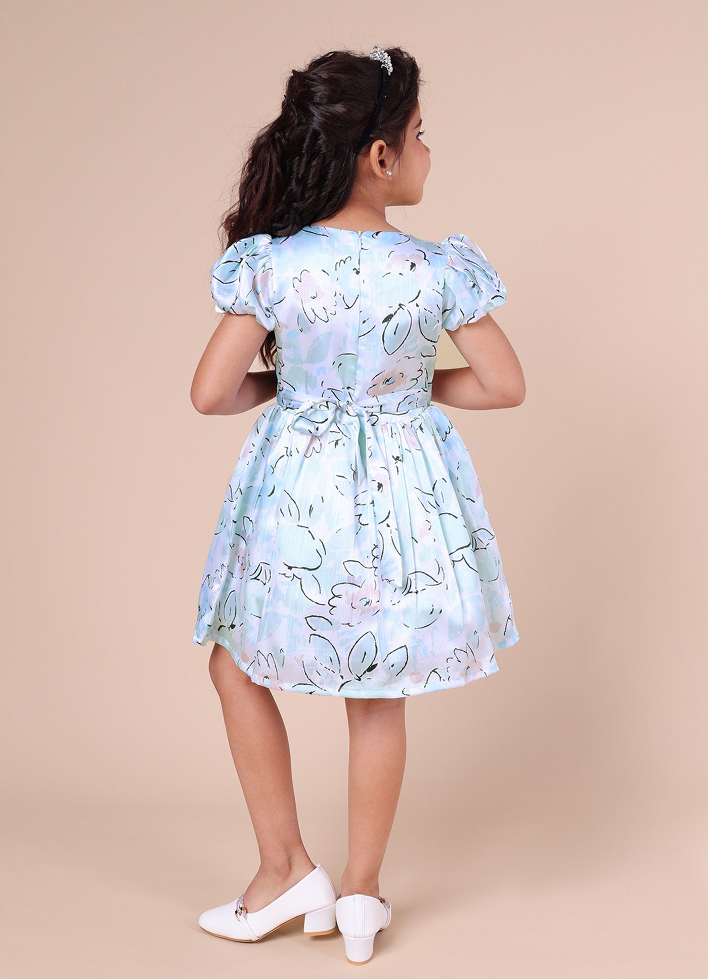 Abstract Floral Printed Dress