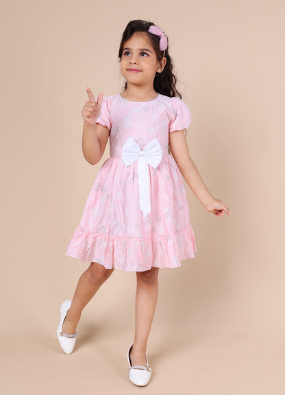 Pink Mermaid Cotton Girls Dress