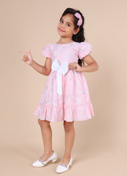 Pink Mermaid Cotton Girls Dress