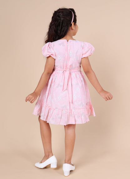 Pink Mermaid Cotton Girls Dress