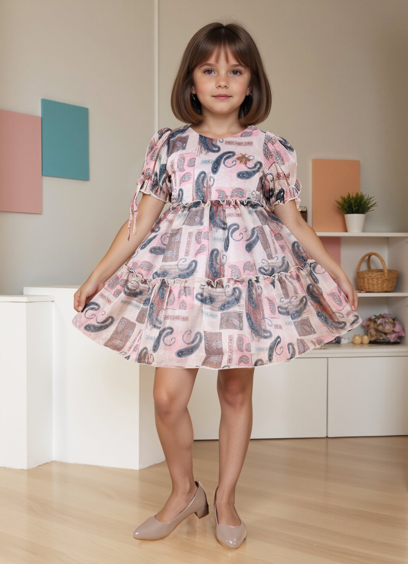 Printed Chiffon Dress