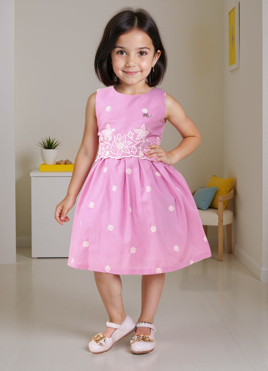 Blossom Charm Embroidered Frock