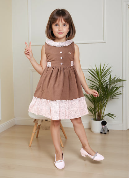 Blush & Brown Delight Dress