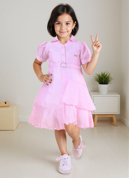 Pastel Breeze Ruffle Dress