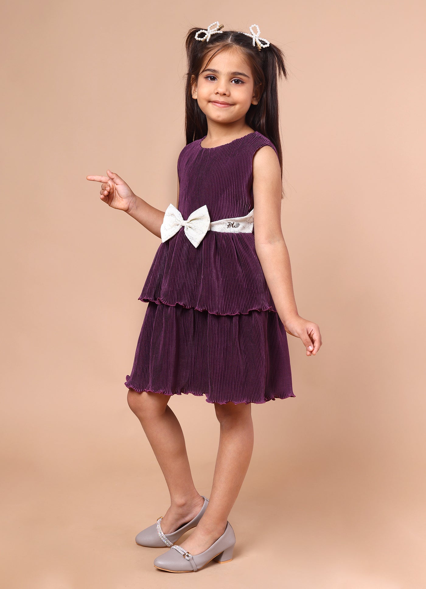 Pleated Party Dress