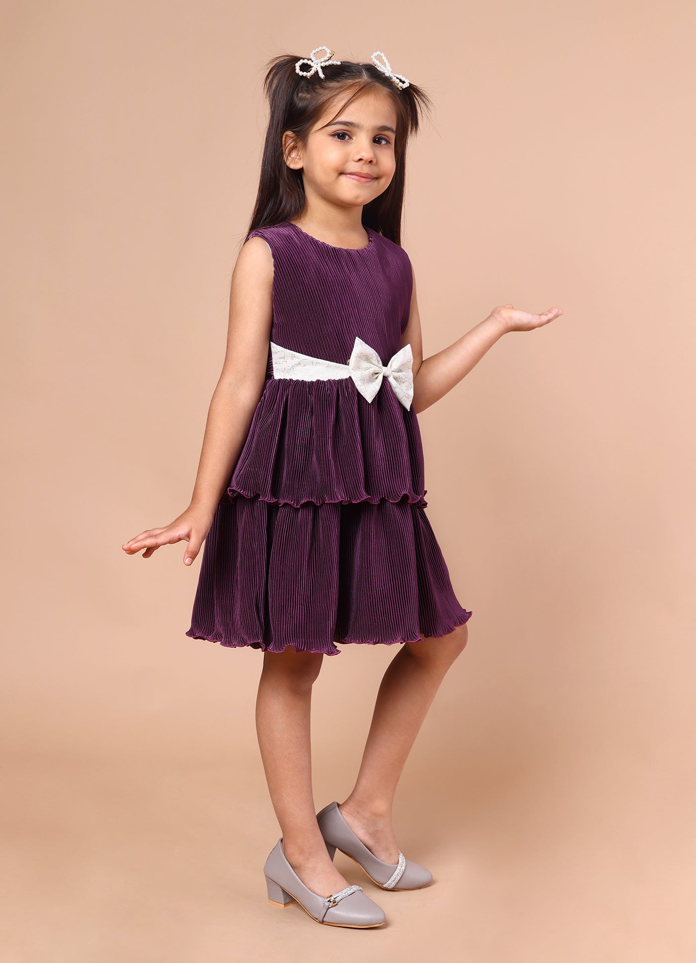Pleated Party Dress