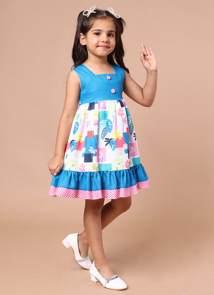 Patchwork Printed Dress