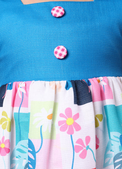Patchwork Printed Dress