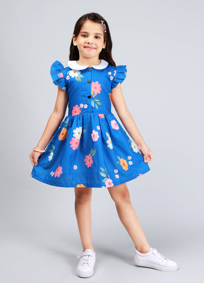 Linen Classic Print Dress