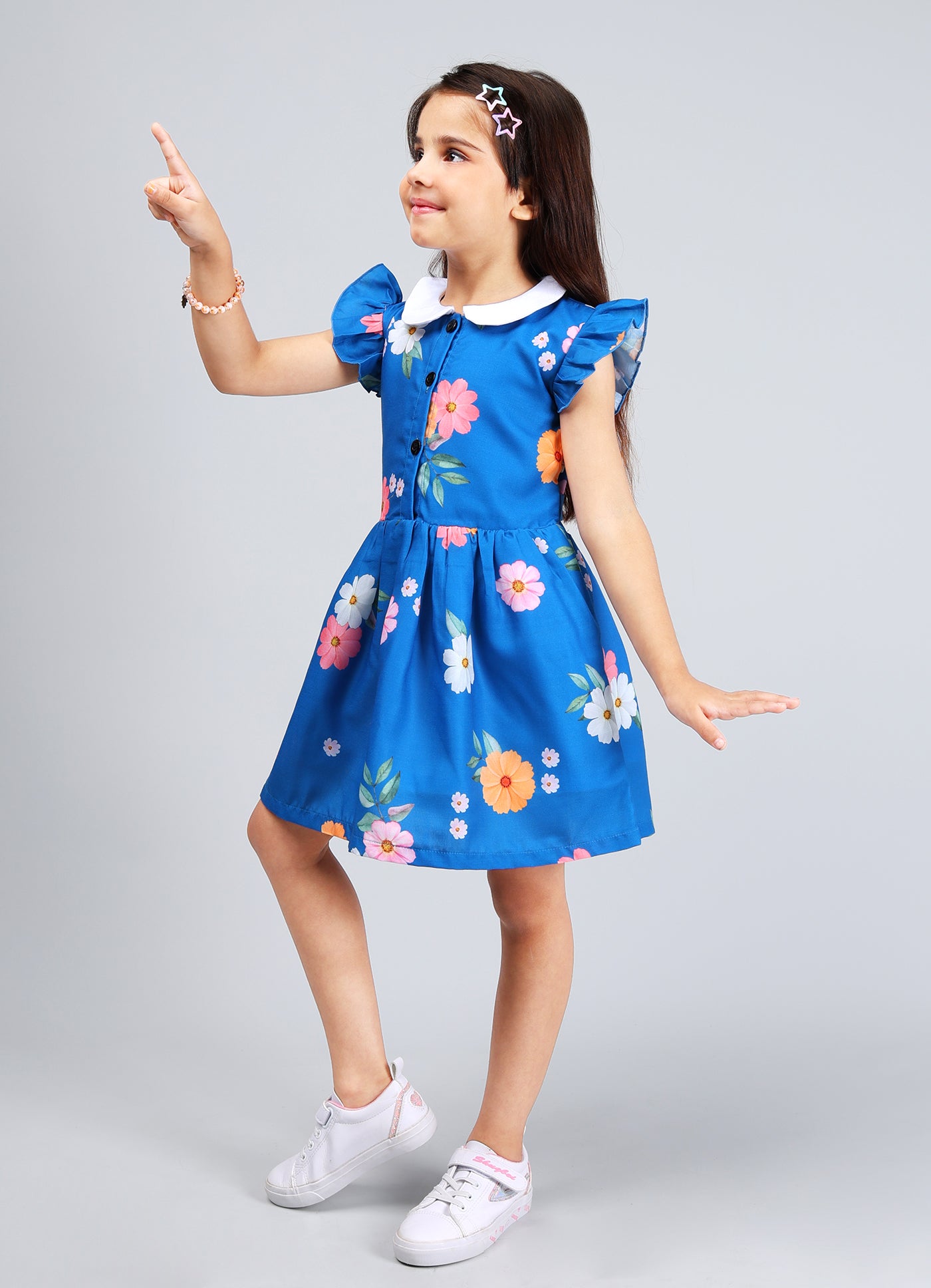 Linen Classic Print Dress
