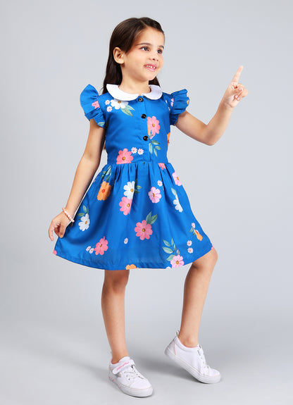 Linen Classic Print Dress