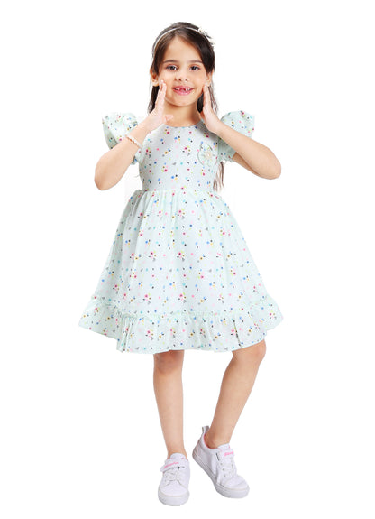 Floral Charm Dress with Accessory