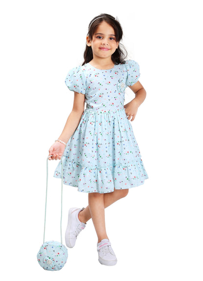 Floral Charm Dress with Accessory
