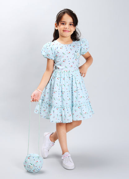 Floral Charm Dress with Accessory