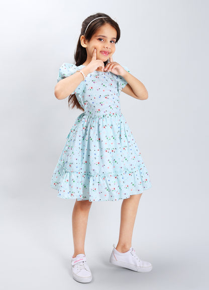 Floral Charm Dress with Accessory