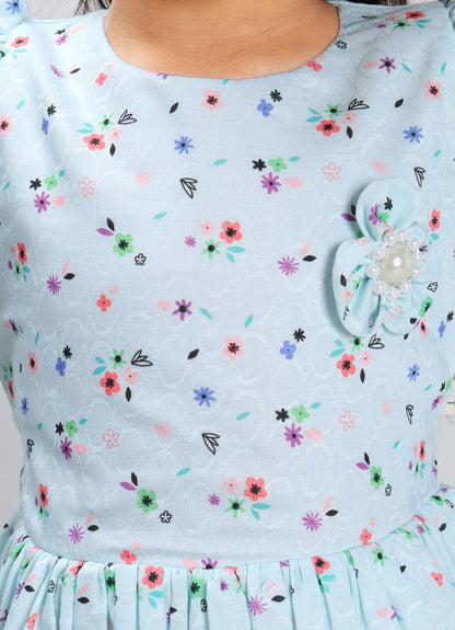 Floral Charm Dress with Accessory