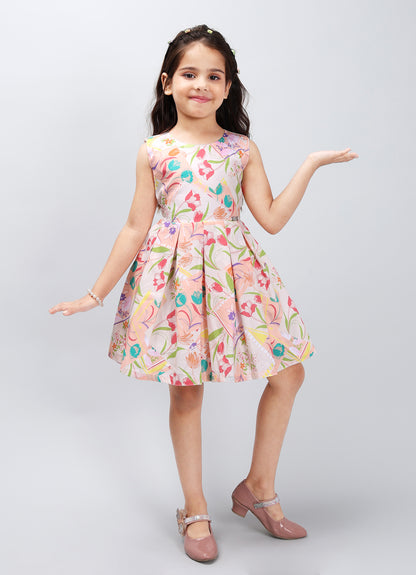 Playful Solid Color Frock