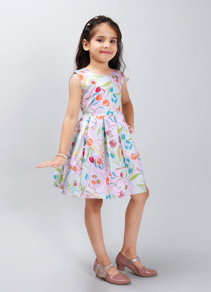 Playful Solid Color Frock