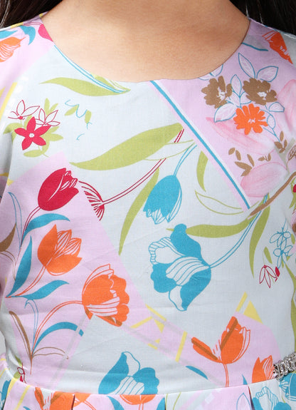 Playful Solid Color Frock