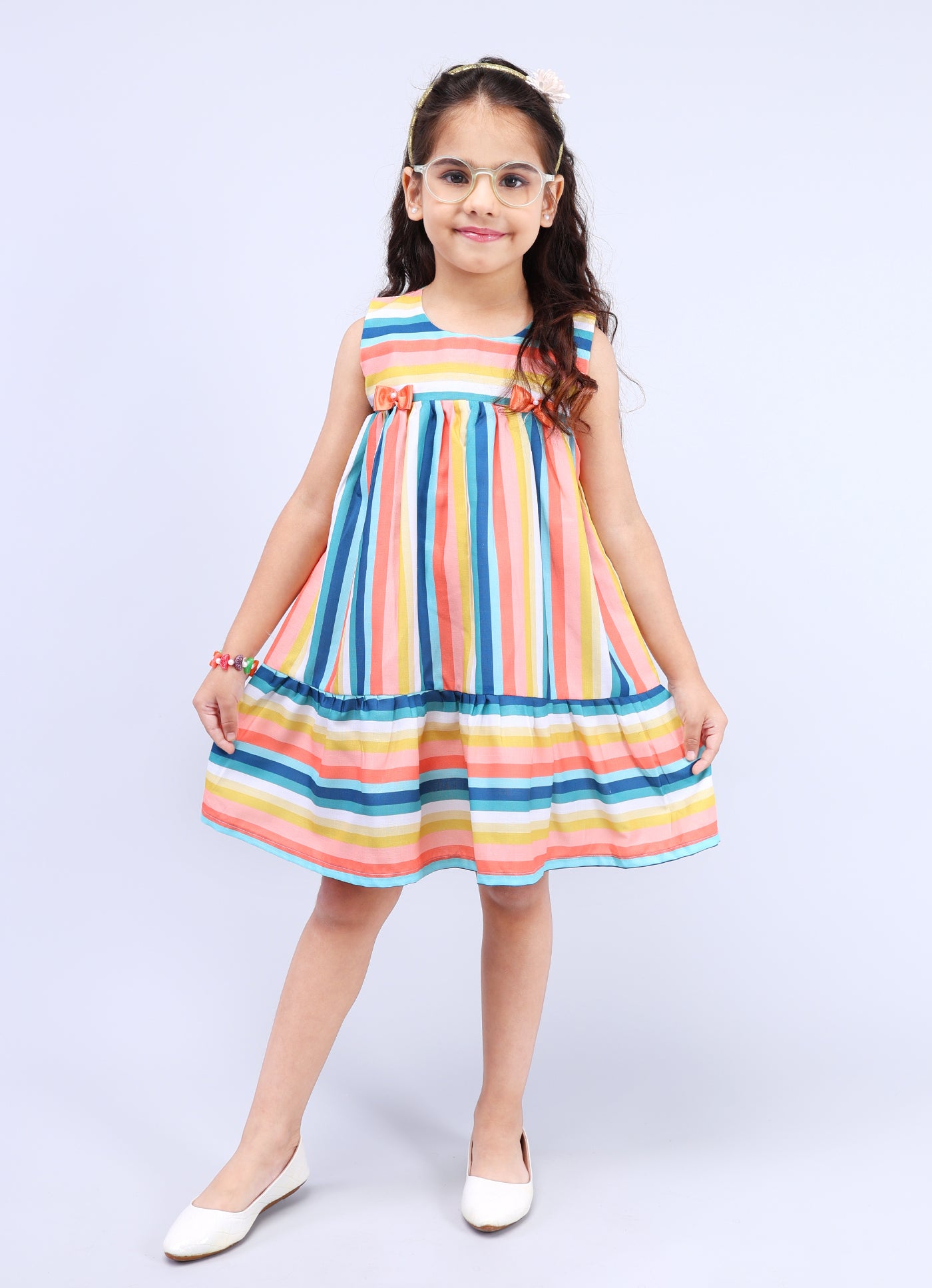 Vibrant Round Neck Frock