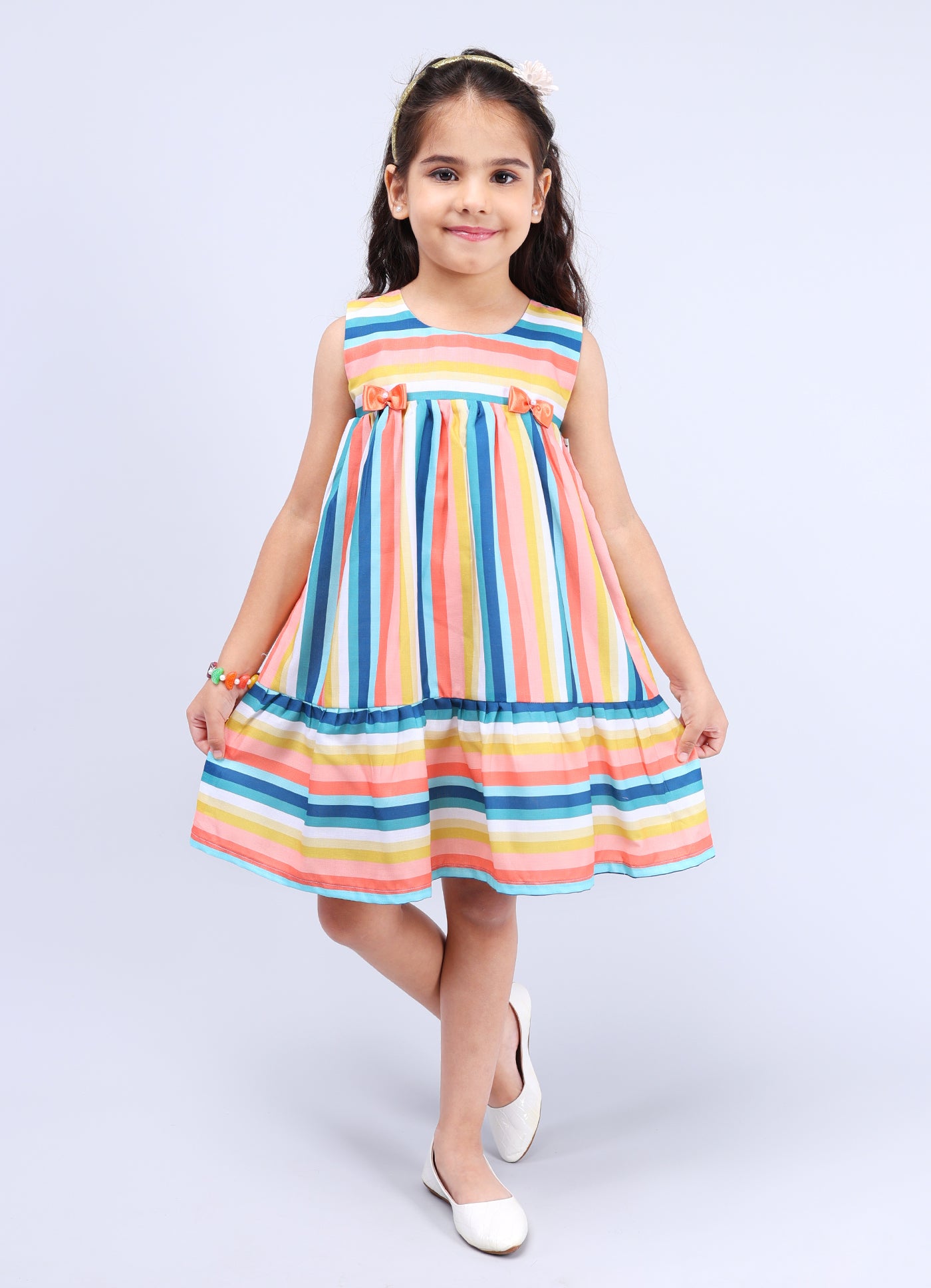 Vibrant Round Neck Frock