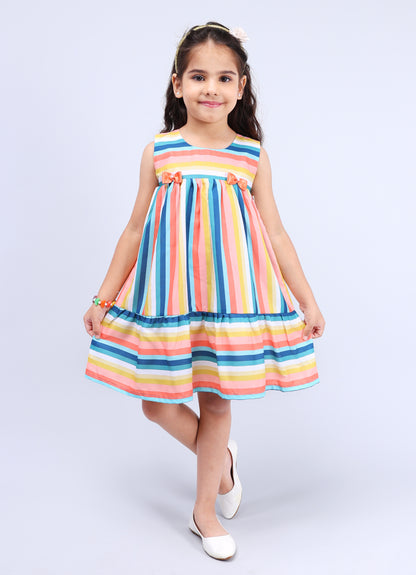 Vibrant Round Neck Frock