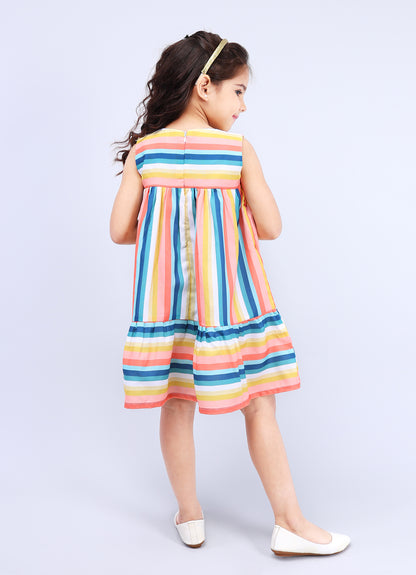 Vibrant Round Neck Frock